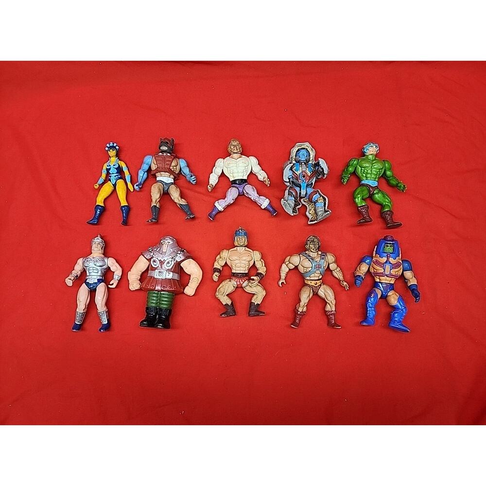 HE MAN MOTU LARGE FIGURE LOT Of 10 MASTERS OF THE UNIVERSE HE-MAN